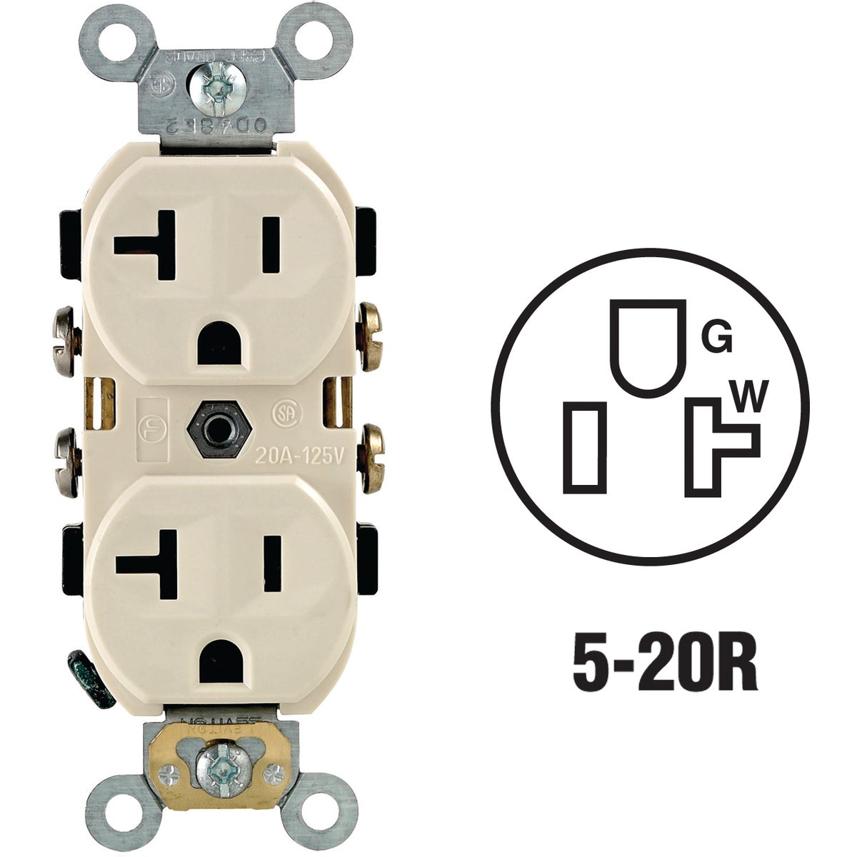 LT ALM DPLX OUTLET - S06-OCR20-0TS by Leviton Mfg Co