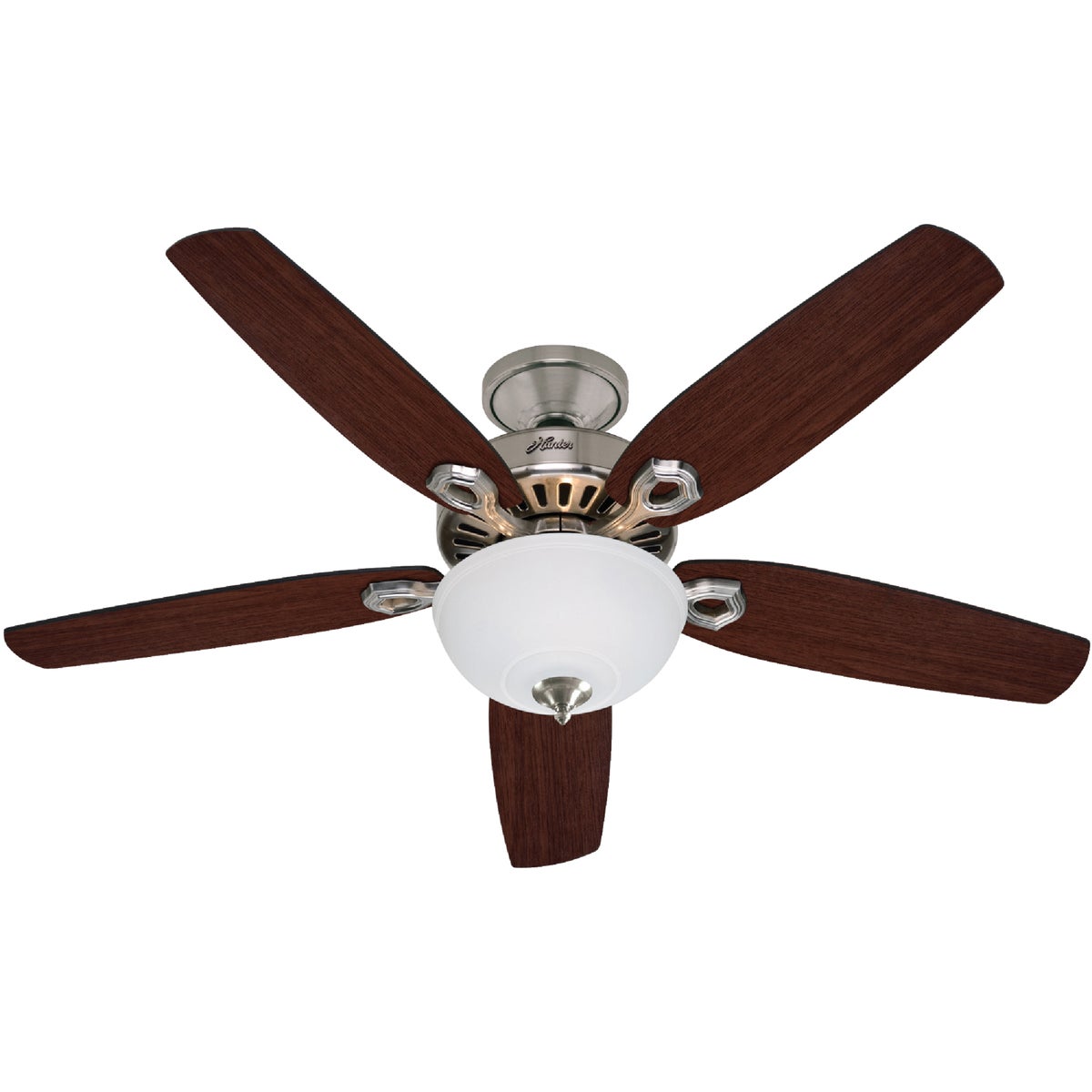 52" BR NICKEL FAN W/LT - 21809 by Hunter Fan Co