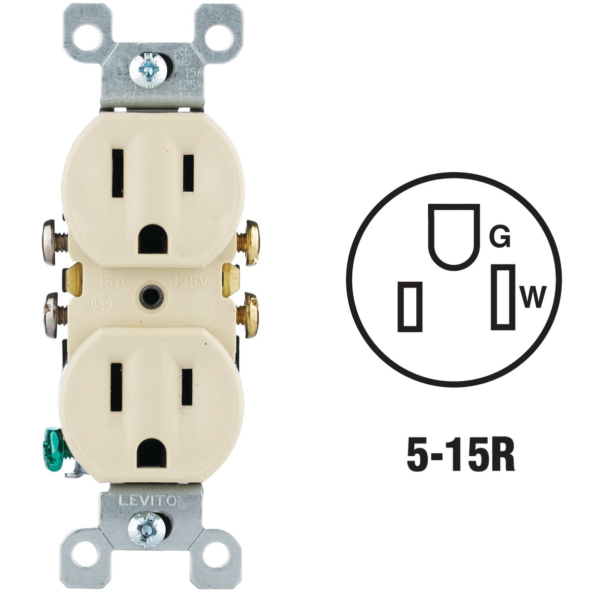 IV DUPLEX OUTLET - 8755320I by Leviton Mfg Co