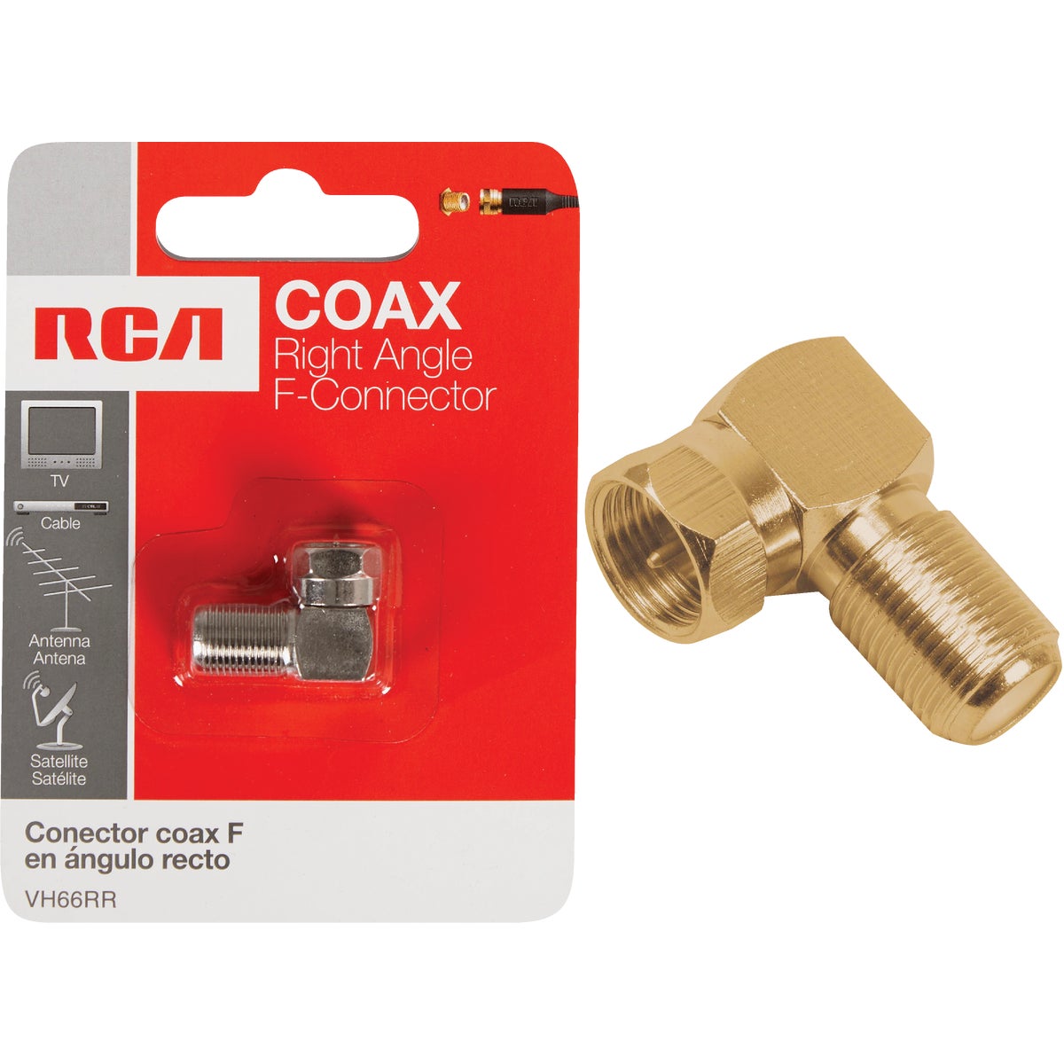 RIGHT ANGLE F-CONNECTOR - VH66RR by Audiovox Accessories