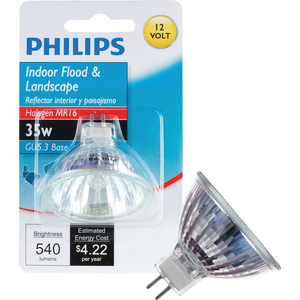 35W MR16 HLGN FLOOD BULB - 77911 Q35MR16HIRCG35CD by G E Lighting