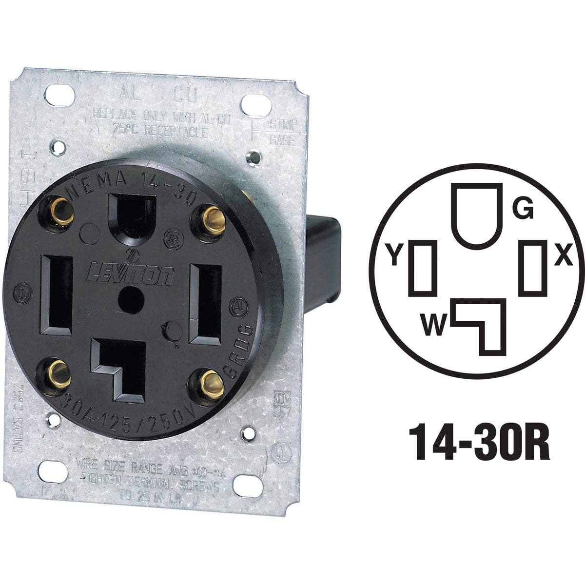 FLUSH DRYER OUTLET - R50-00278-000 by Leviton Mfg Co