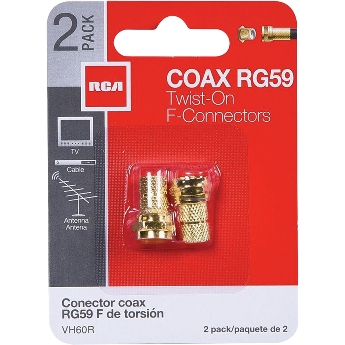 RG 59 COAXIAL CONNECTOR - VH60R by Audiovox Accessories