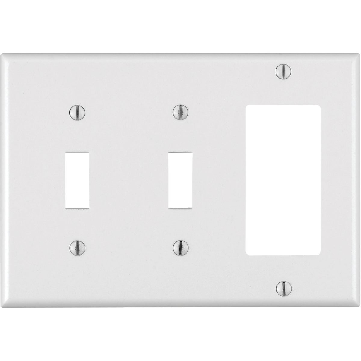 WHT 2T ROCKER WALLPLATE - 005-80421W by Leviton Mfg Co