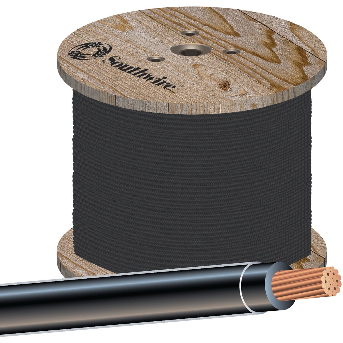 500' 2/0 BLK THHN WIRE - 20506202 by Southwire Company