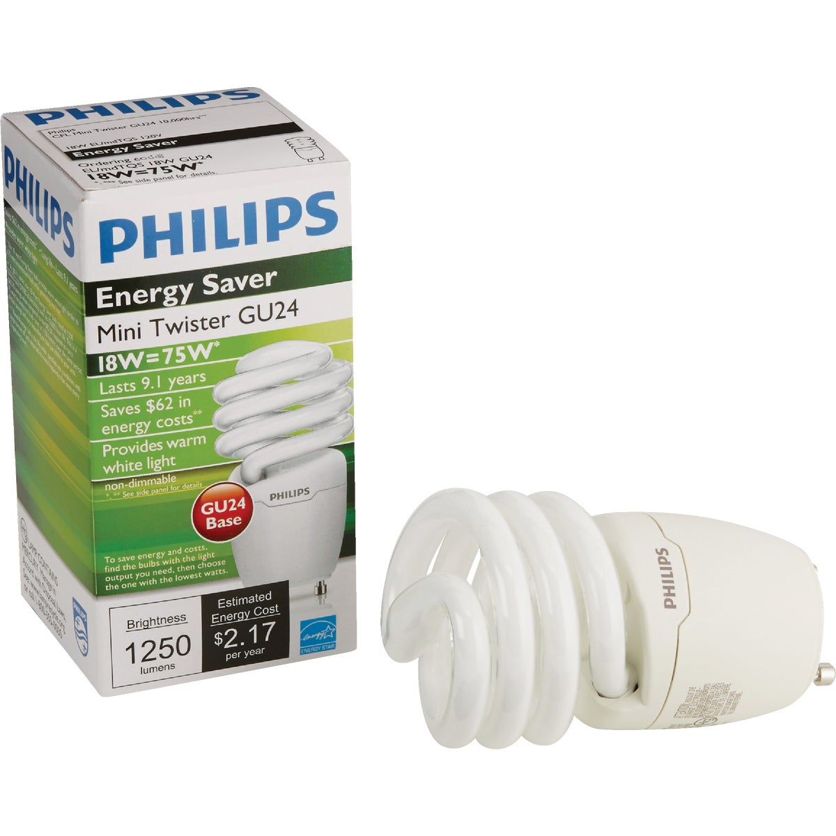 20W T3 GU24 CFL - 76136 FLE20HT3/2/GU24/CD by G E Lighting
