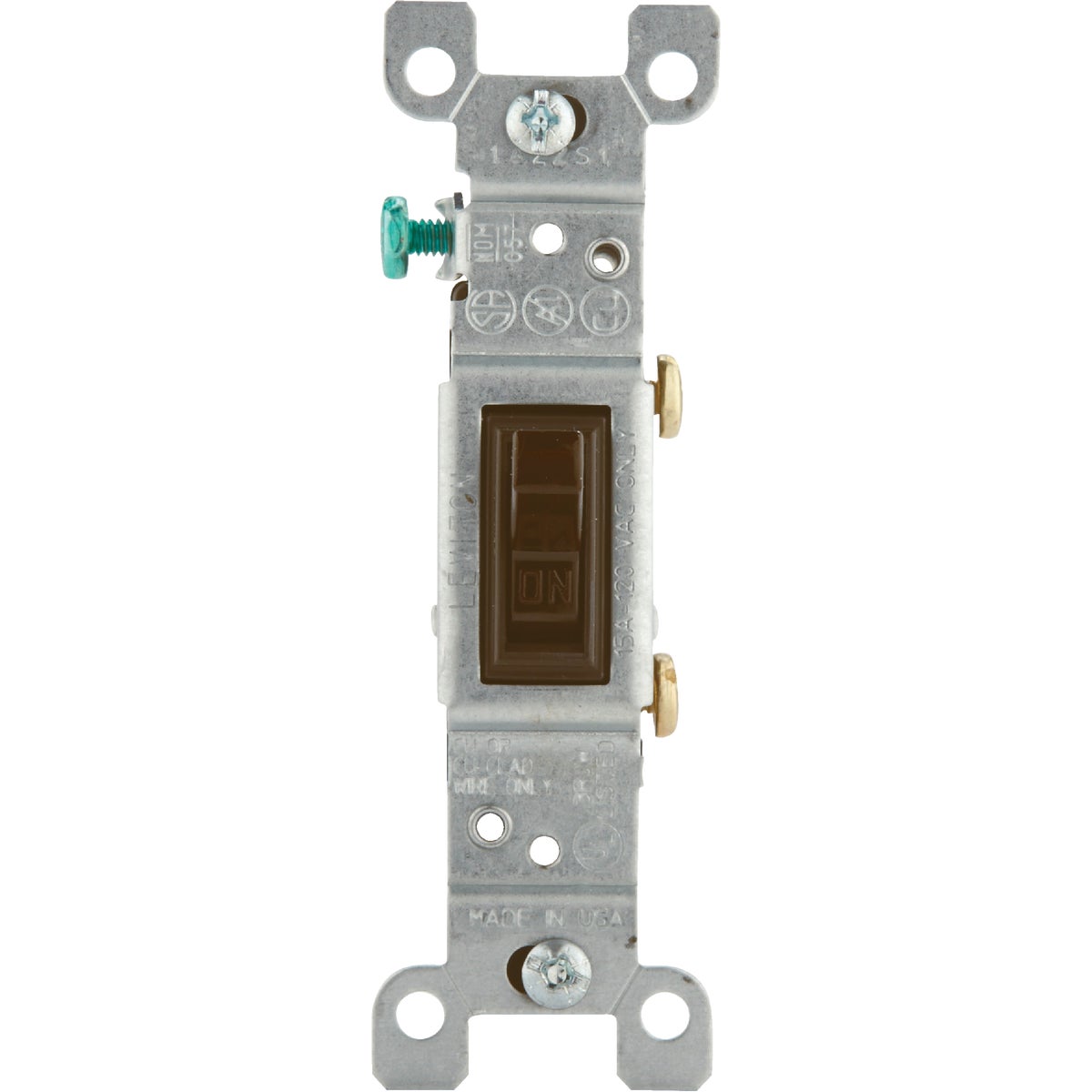 BRN 1POLE GRND SWITCH - 202-1451-2CP by Leviton Mfg Co