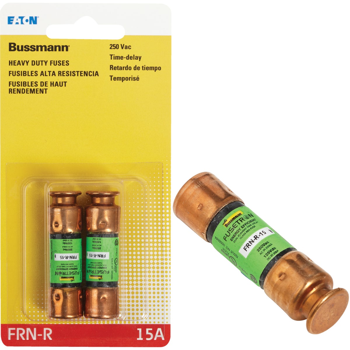 15A CARTRIDGE FUSE - BP/FRN-R-15 by Bussmann Cooper