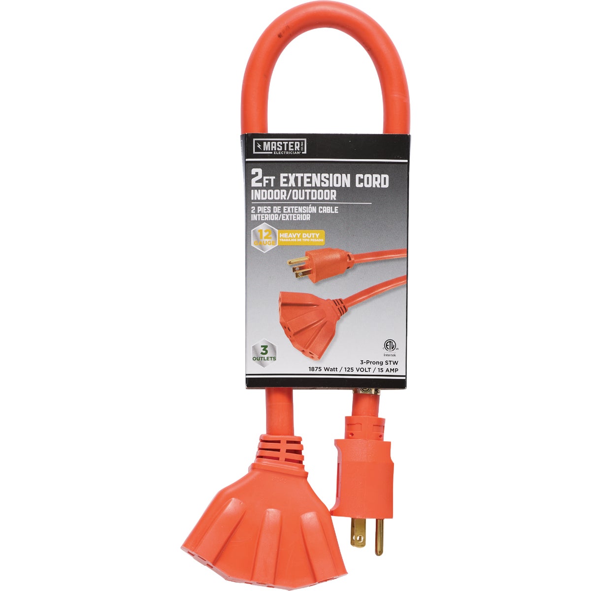 2' 12/3 3-OUTLET CORD - 550824 by Coleman Cable Import