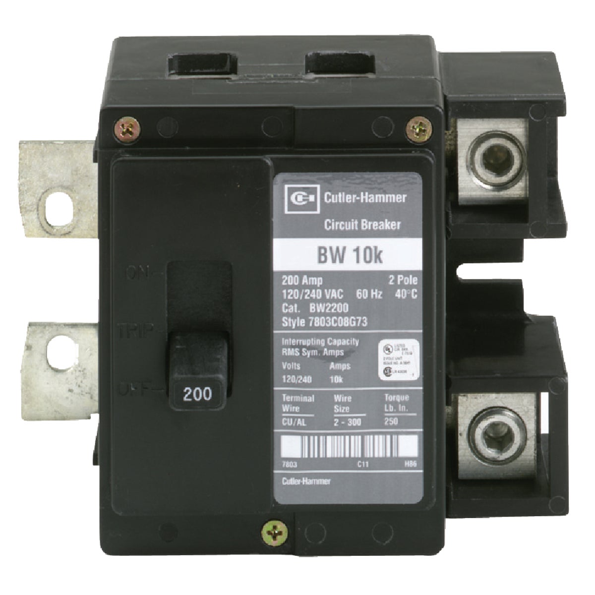 200A MAIN BREAKER - BW2200 by Eaton Corporation