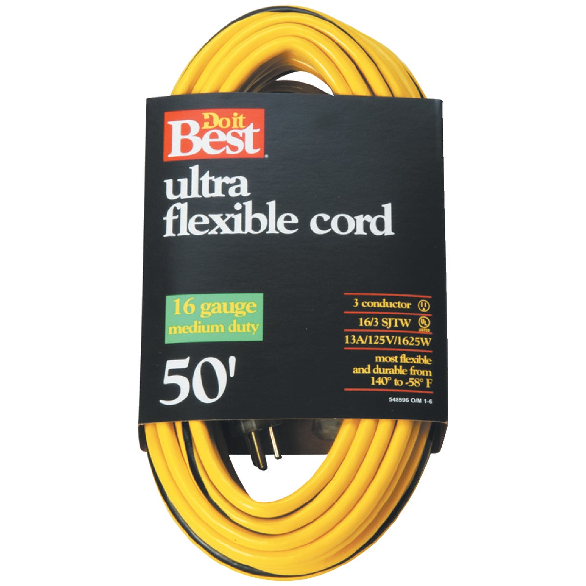 50' 16/3 YELLOW EXT CORD - 553061 by Woods Wire Coleman