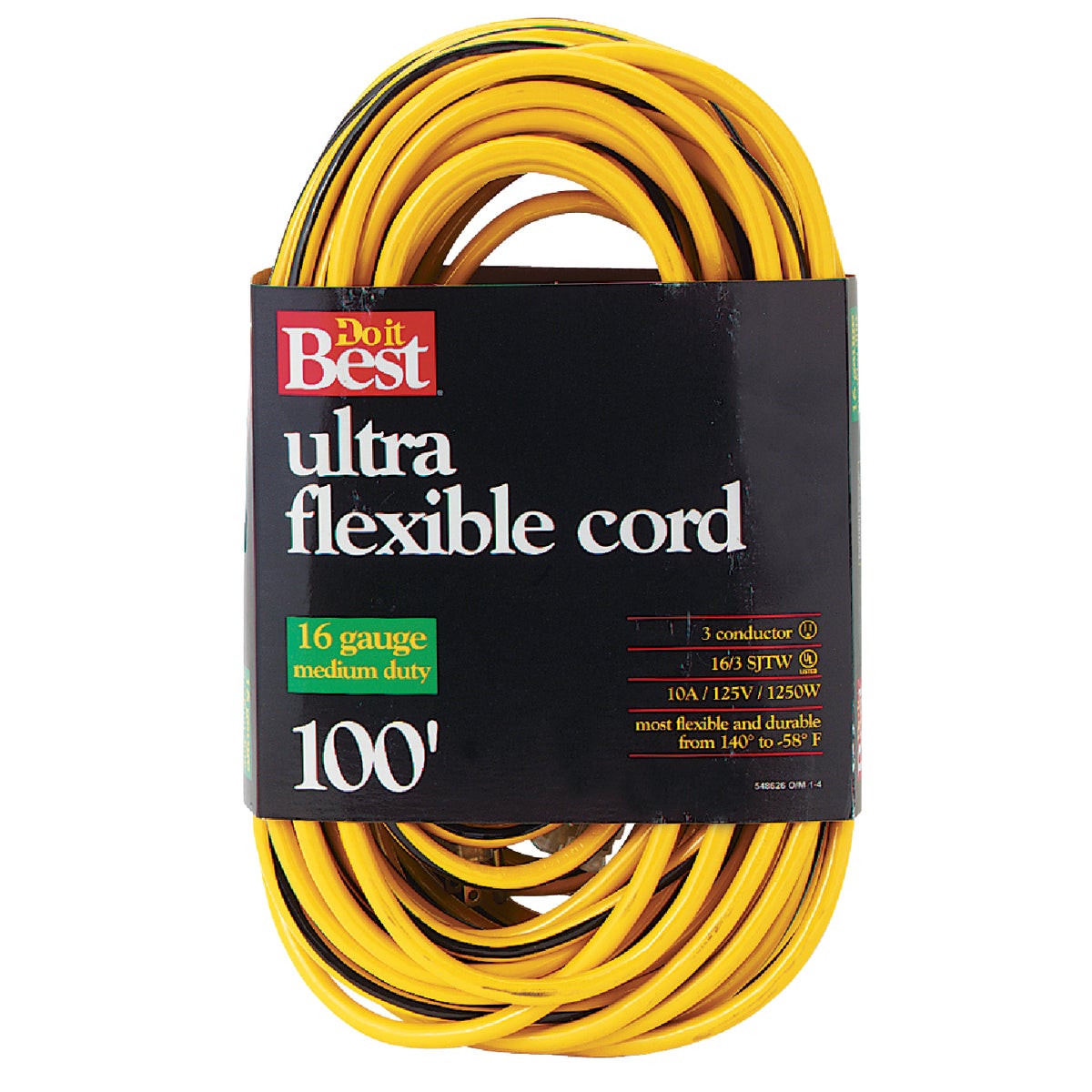 100'16/3 YELLOW EXT CORD - 553062 by Woods Wire Coleman