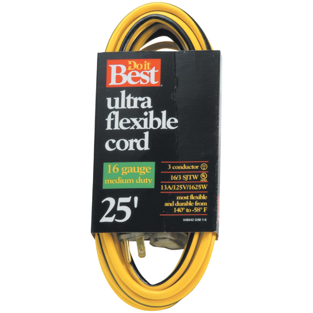 25' 16/3 YELLOW EXT CORD - 553060 by Woods Wire Coleman