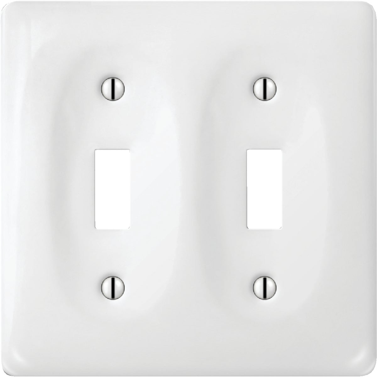 WHT PORC 2TOG WALL PLATE - 982CW by Jackson Deerfield Mf