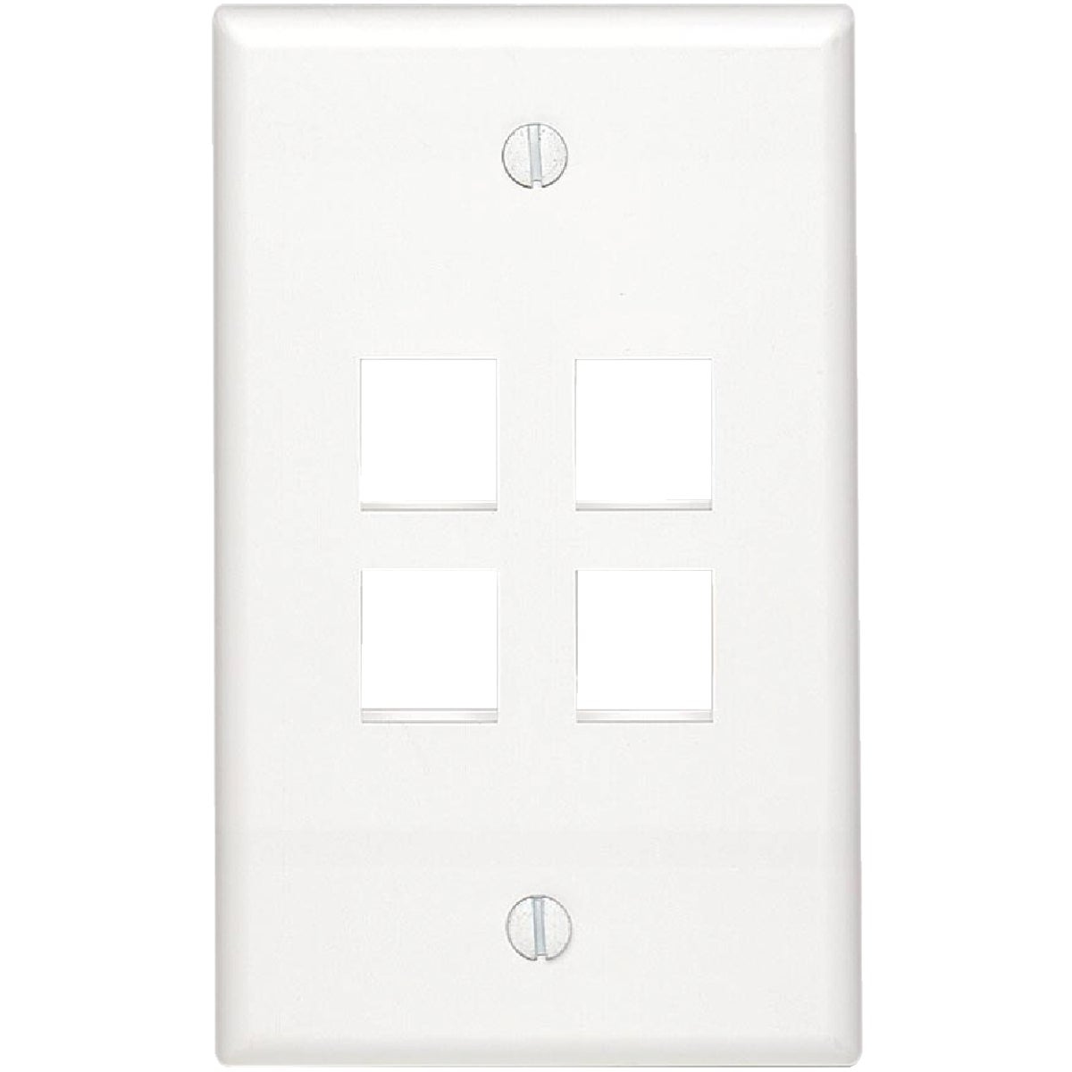4-PORT WALL PLATE - R06-41080-4W by Leviton Mfg Co