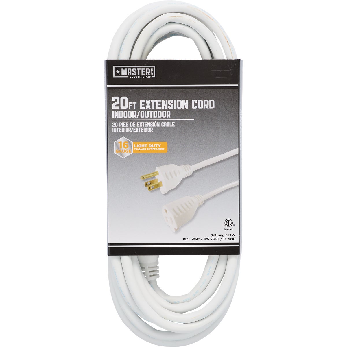 20' 16/3 WHITE EXT CORD - OU-JTW163-20X-WH by Do it Best