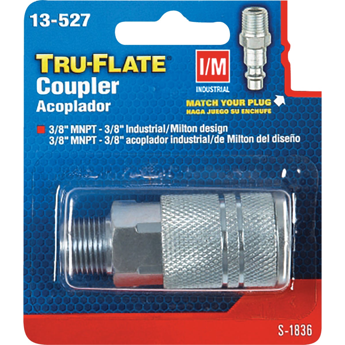 3/8"I/M 3/8"MNPT COUPLER - 13-527 by Plews  Lubrimatic