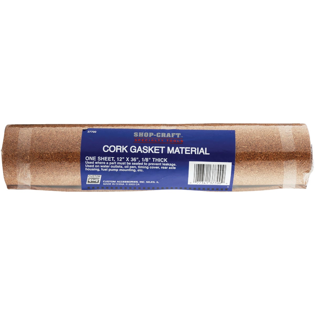 1/8"CORK GASKET MATERIAL - 37700 by Custom Accessories