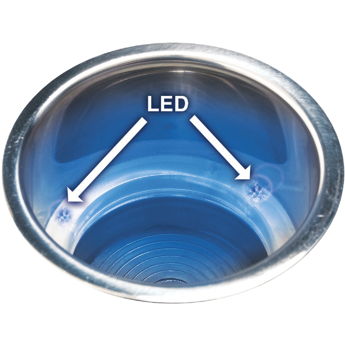SS LED DRINK HOLDER - 79371 by Seachoice Prod