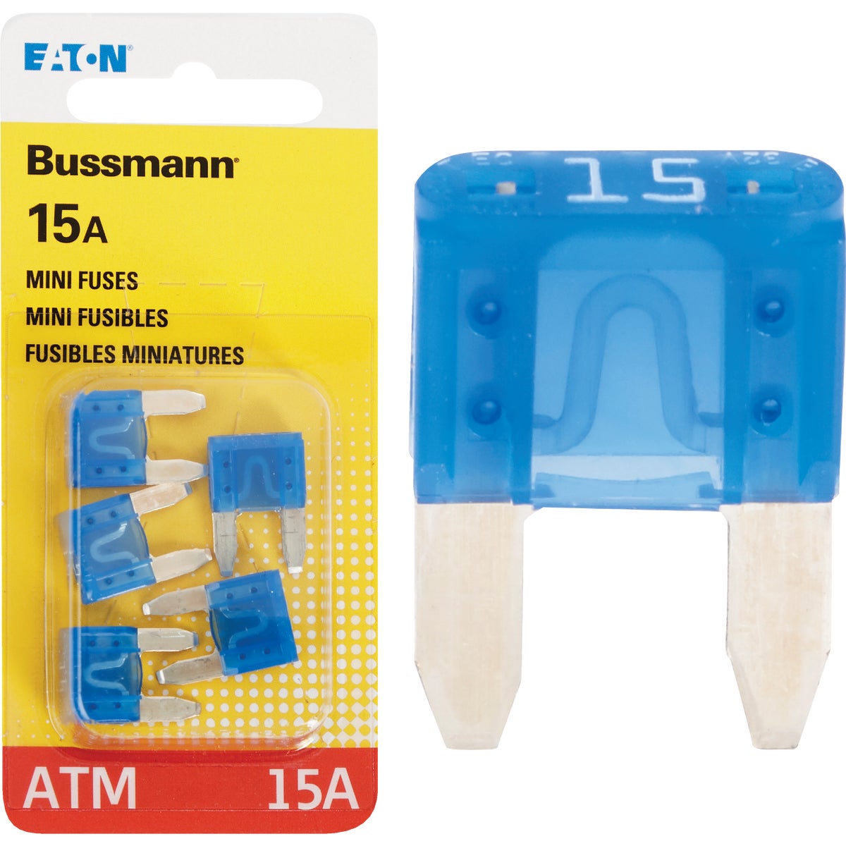 15AMP MINI FUSE - BP/ATM-15-RP by Bussmann Cooper