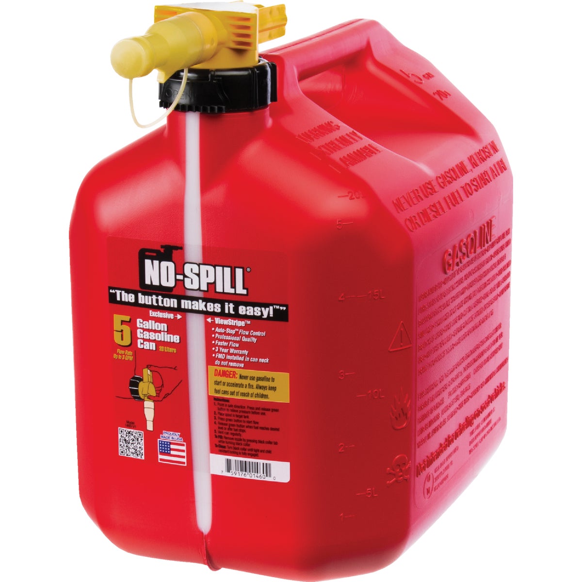 5.0 GAL GAS CAN - 1450 by No Spill Inc