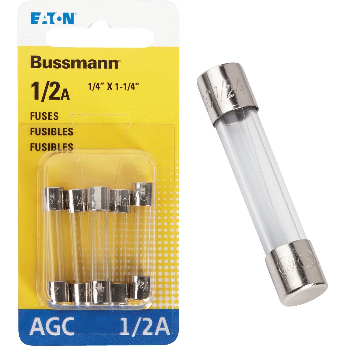 1/2 AMP FUSE - BP/AGC-1-2-RP by Bussmann Cooper