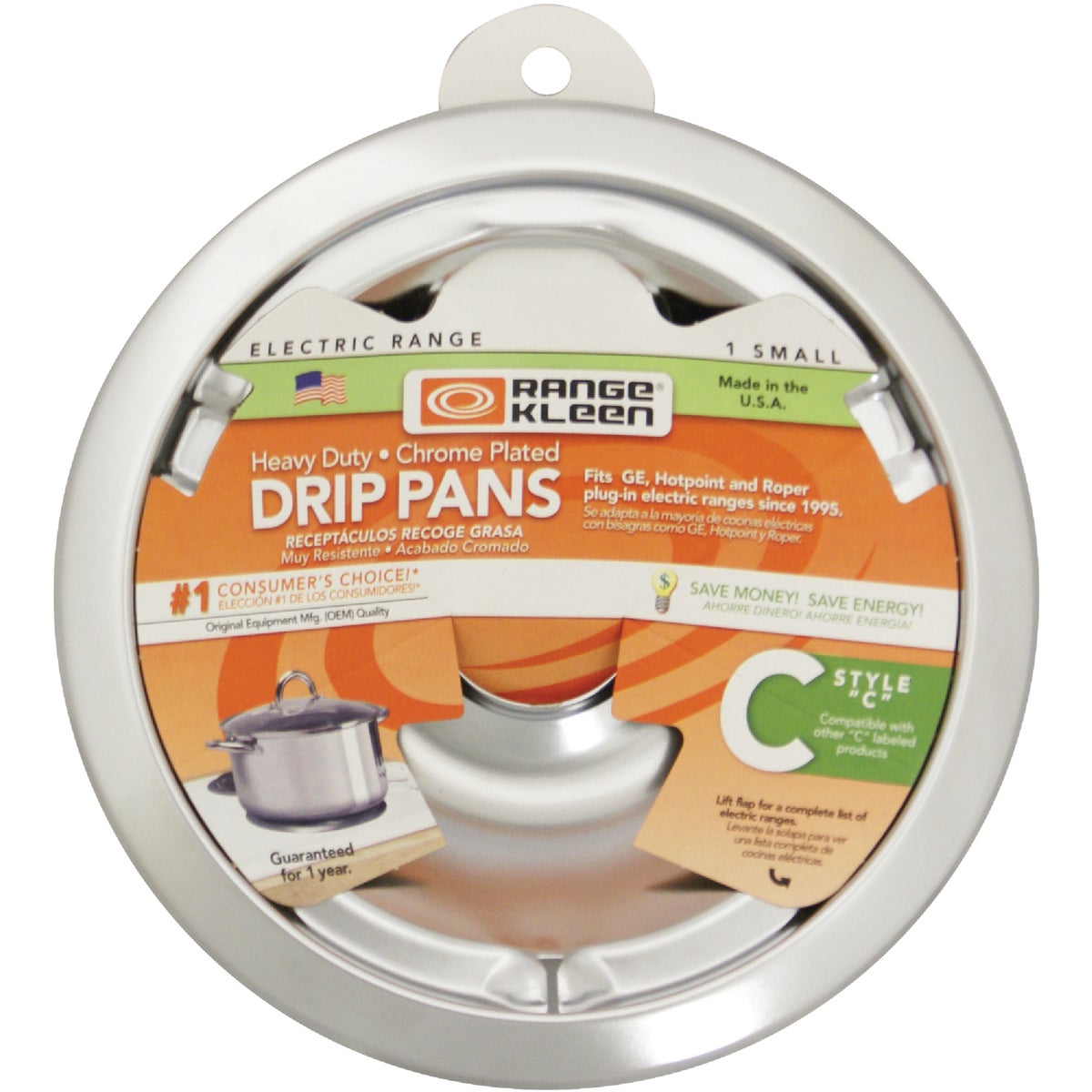 6" CHRM C STYLE DRIP PAN - 179A by Range Kleen Mfg Inc