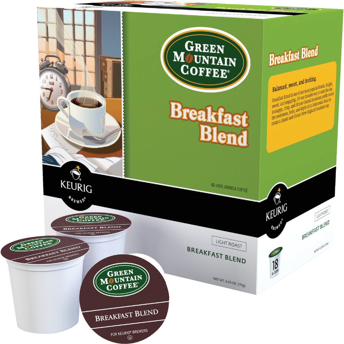 18CT K-CUP BRKFST COFFEE - 00520 by Keurig     M Block
