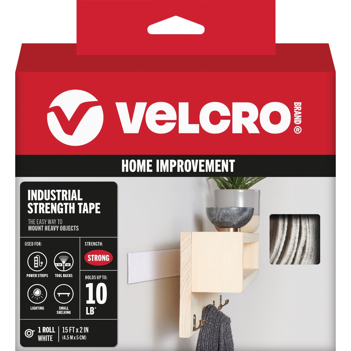 2" WHT ADHESIVE FASTENER - 90198 by Velcro Usa