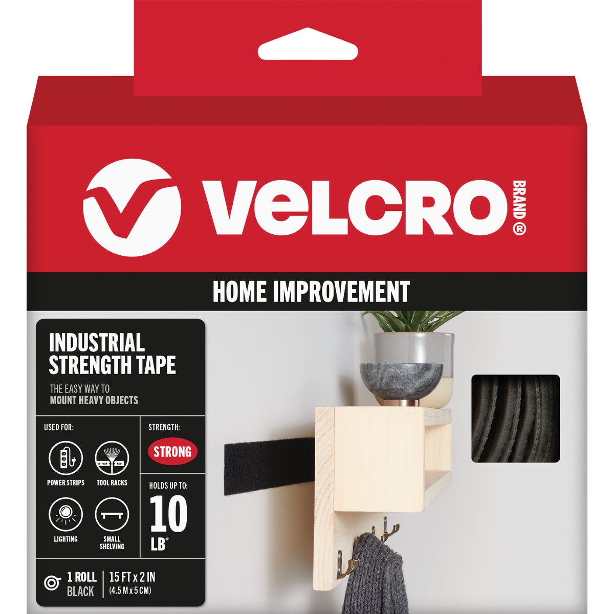 2" BLK ADHESIVE FASTENER - 90197 by Velcro Usa
