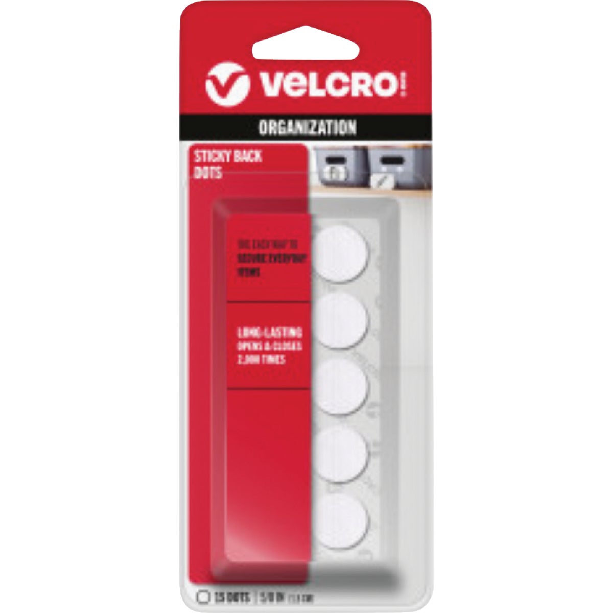 WHT RND ADHSIVE FASTENER - 90070 by Velcro Usa