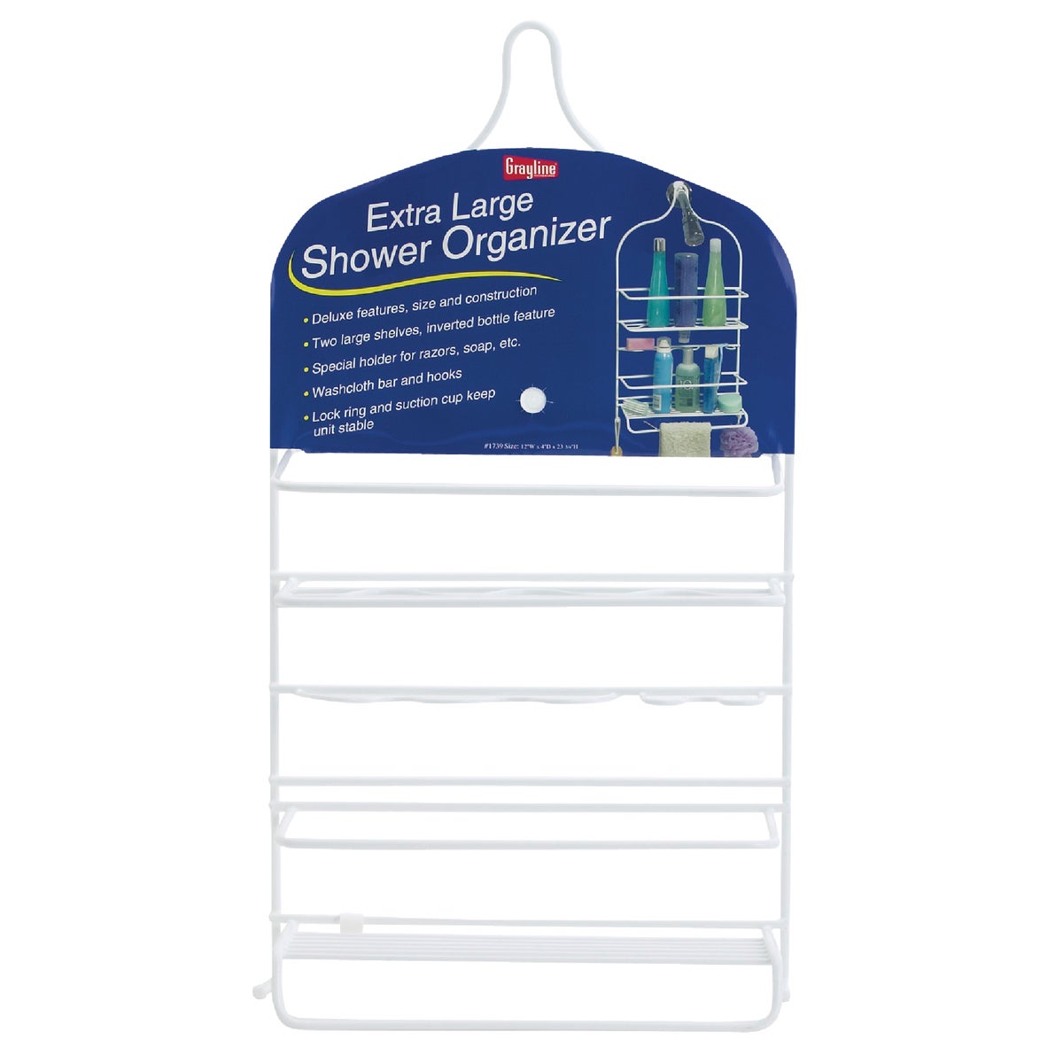 LARGE SHOWER CADDY - 41739 by Panacea    Grayline