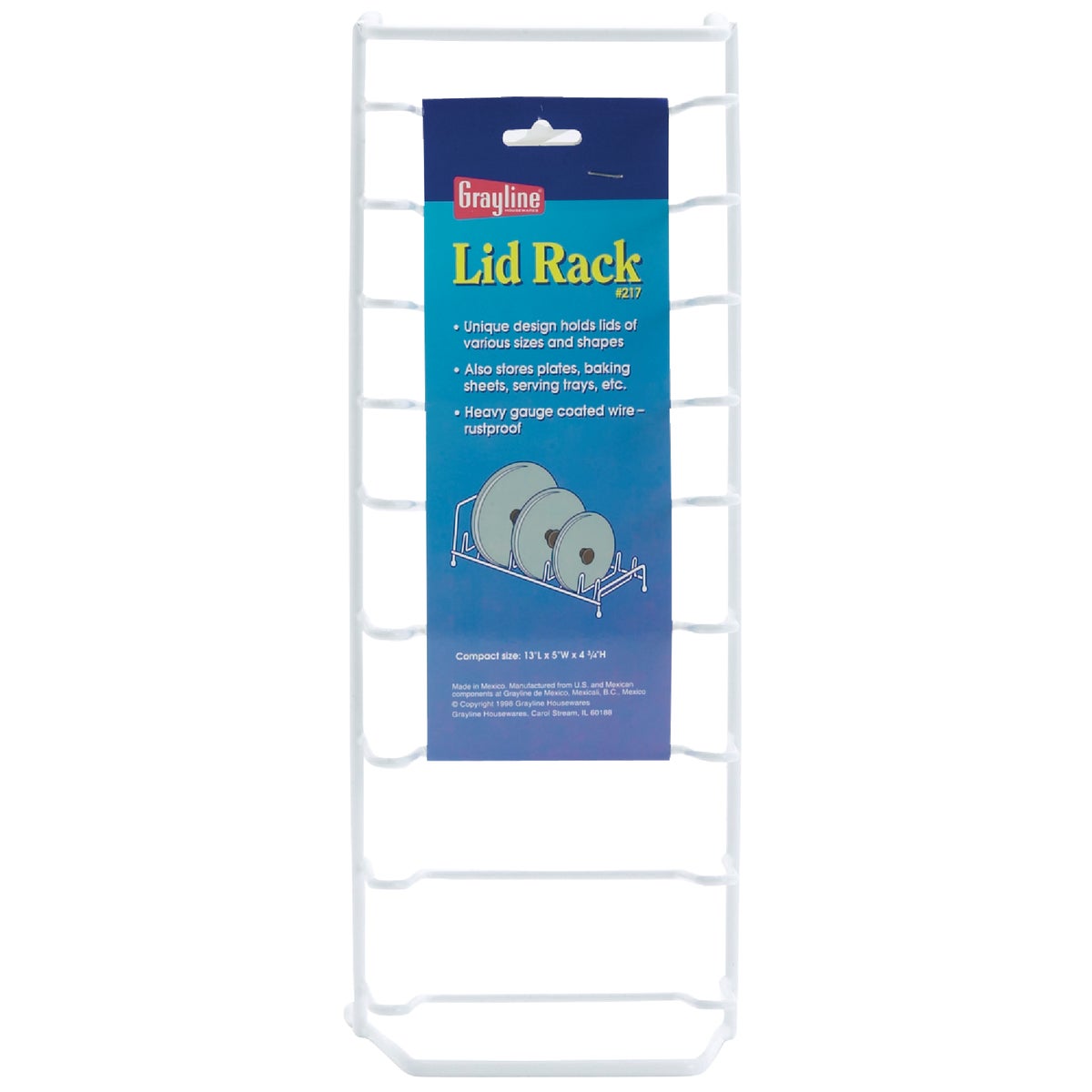 WHITE LID RACK - 40217 by Panacea    Grayline
