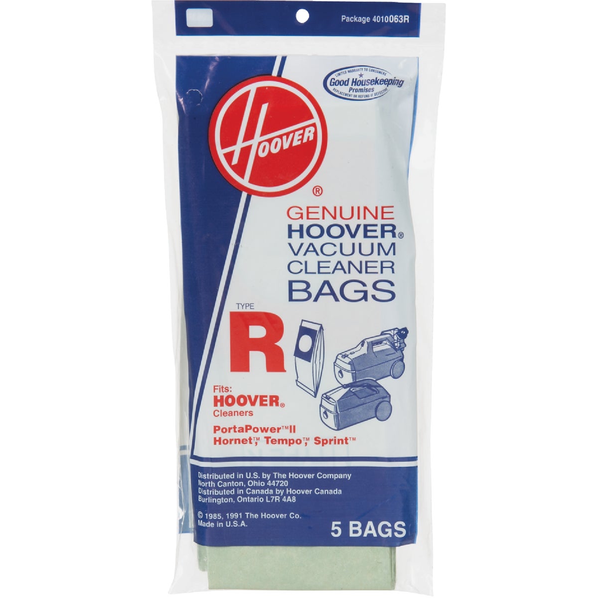 VACUUM CLEANER BAG - 4010063R by Hoover Co