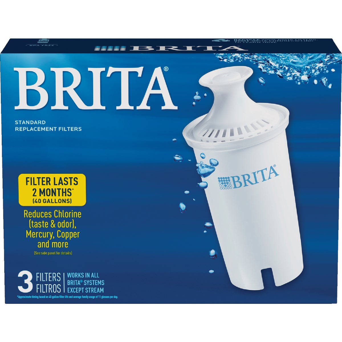 3PK REPLACEMENT FILTER - 35503 by Brita Div Of Clorox