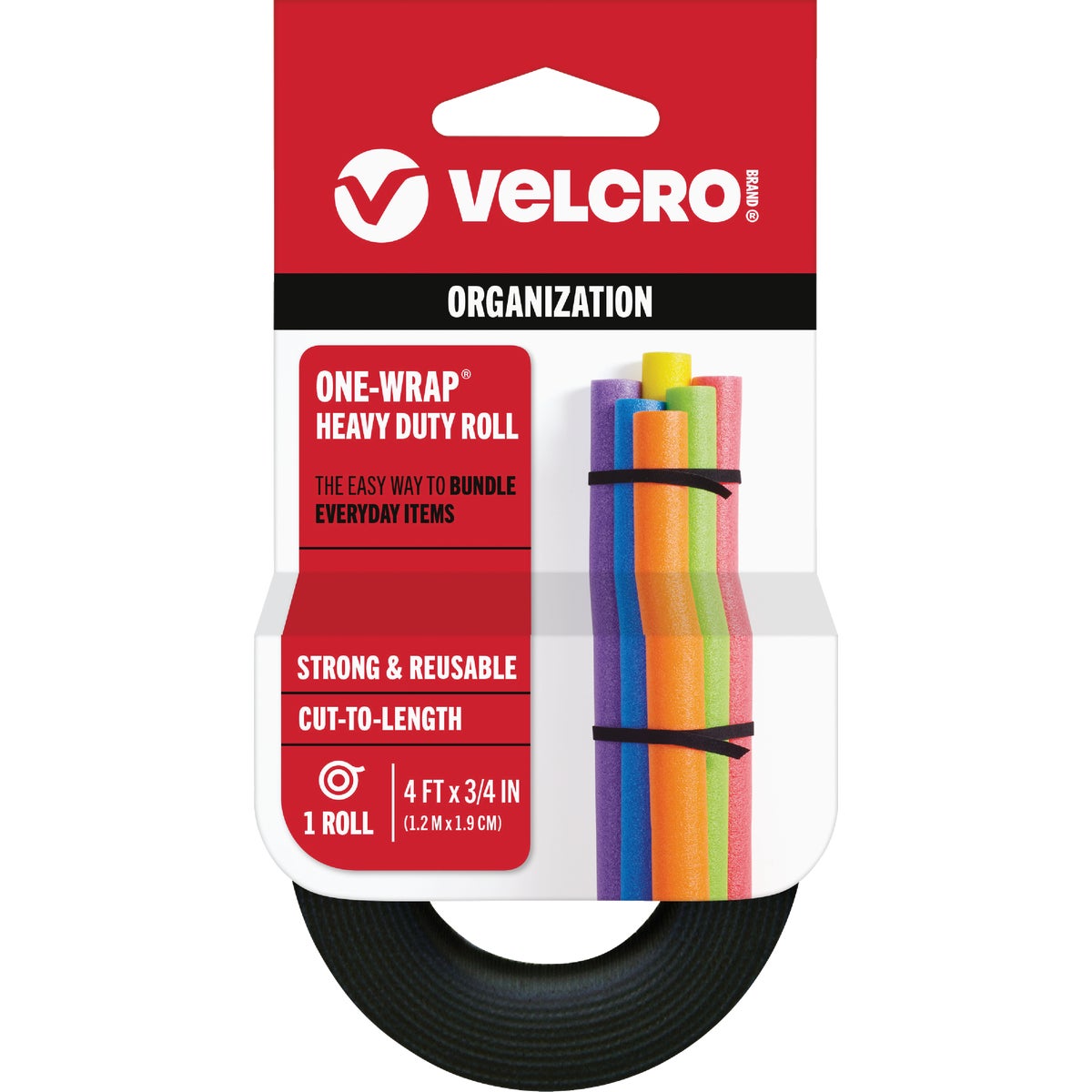 4' BLK ADHESIVE FASTENER - 90302 by Velcro Usa
