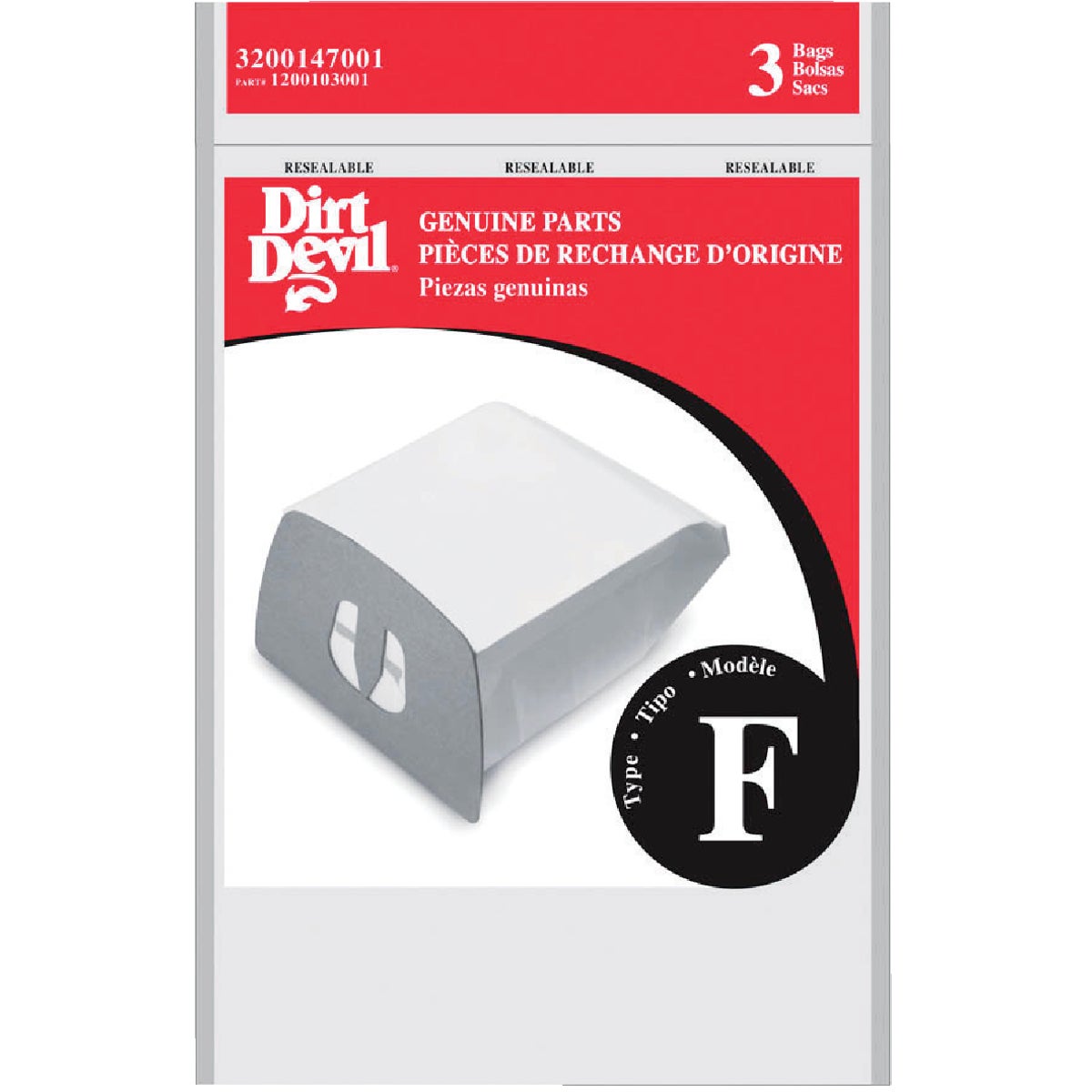 TYPE F VAC CLEANER BAG - 3-200147-001 by Royal Appliance
