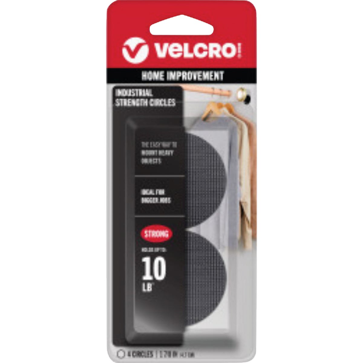 BLK RND ADHSIVE FASTENER - 90362 by Velcro Usa