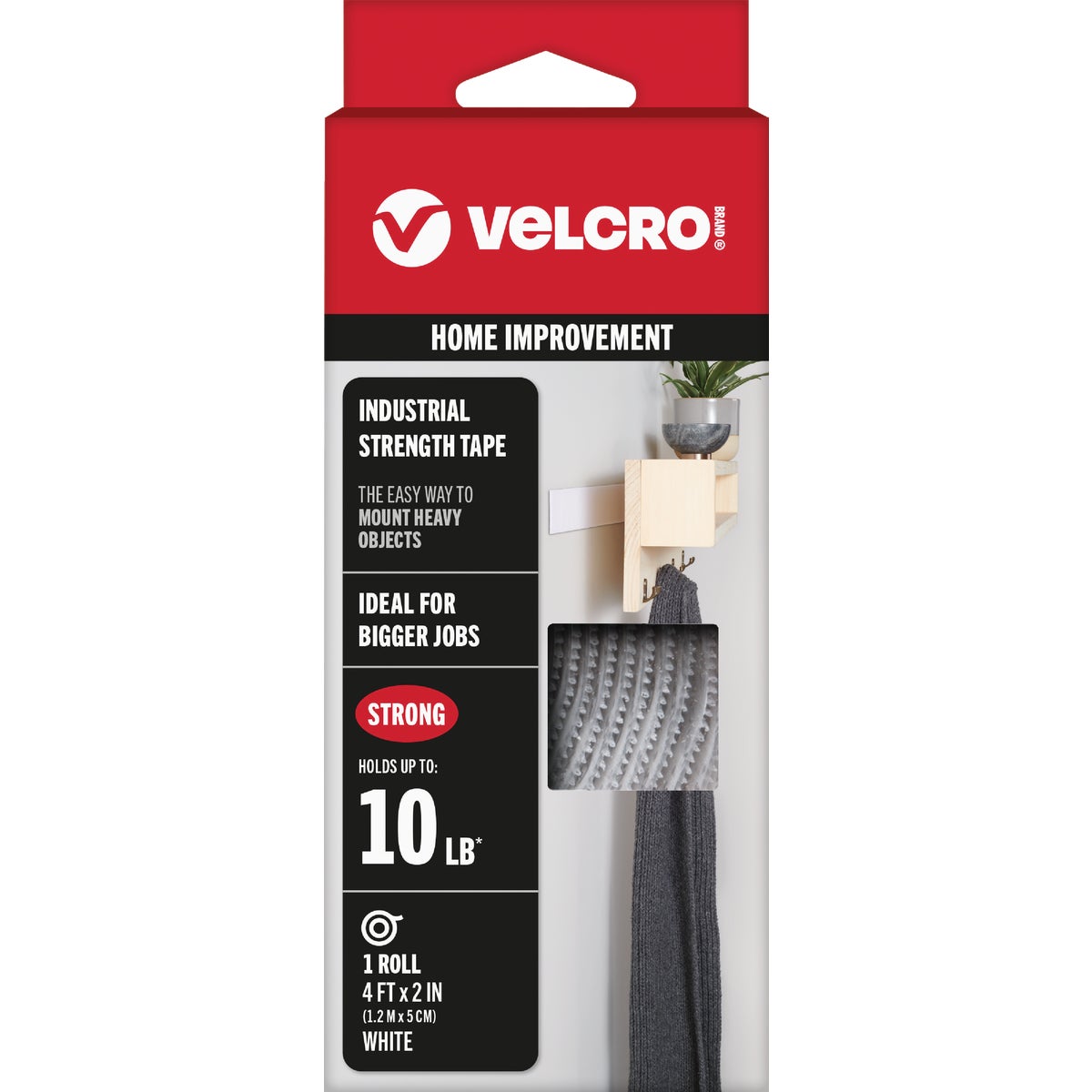 4' WHT ADHESIVE FASTENER - 90595 by Velcro Usa