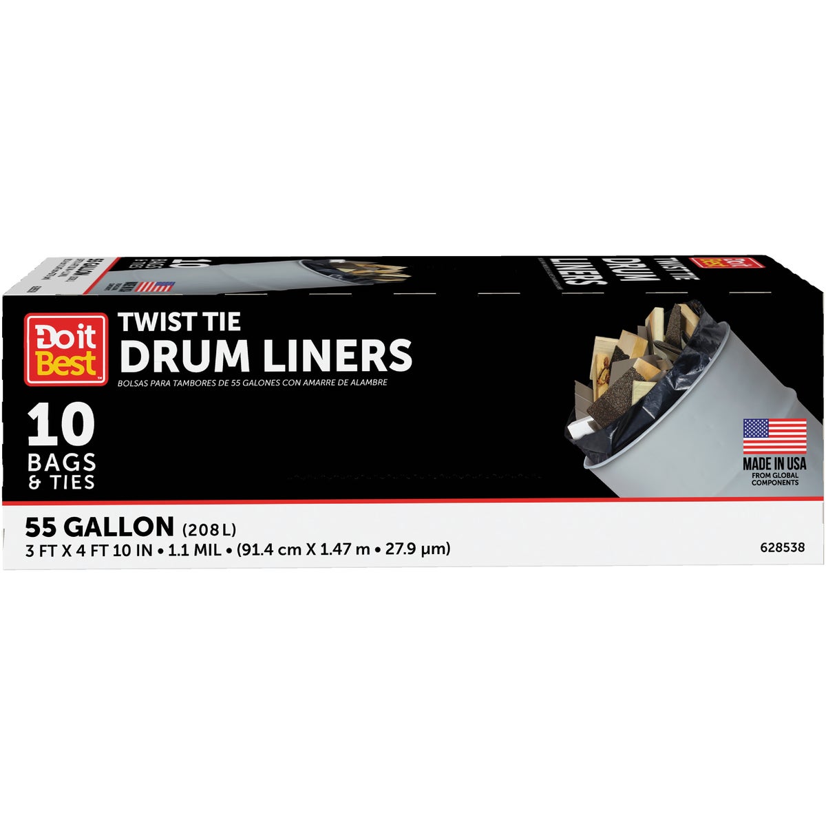 10CT 55GAL DRUM LINR BAG - 628538 by Presto Products