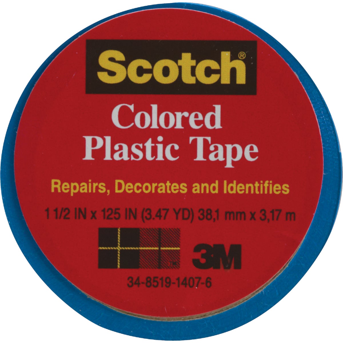 SCOTCH 1-1/2"BLU PL TAPE - 191 by 3m Co