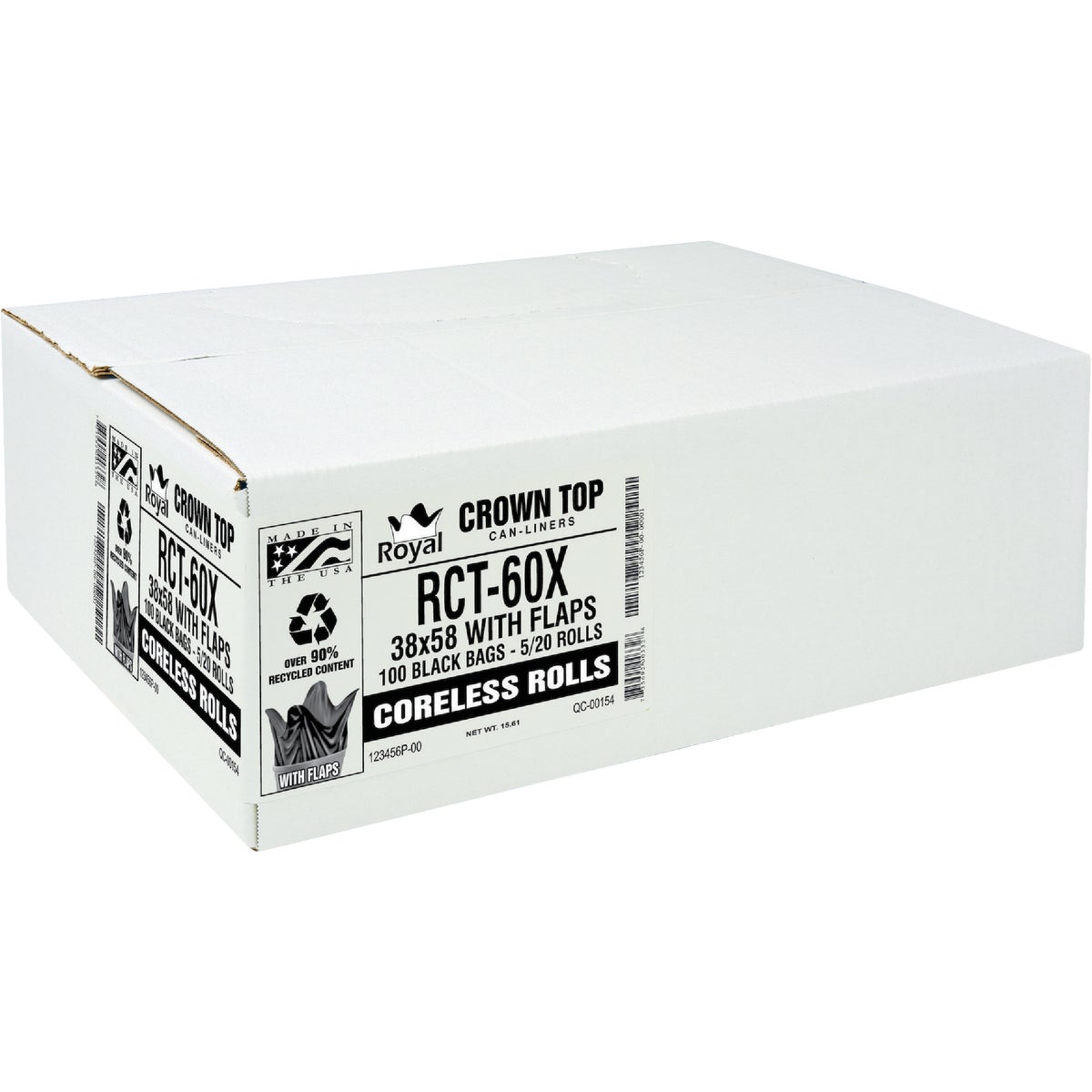 38X58 XH BLACK CAN LINER - RL-3858XH by Aluf Plastics Incom