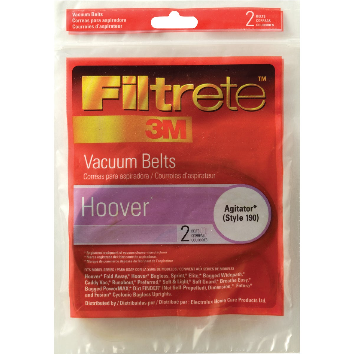 HOOVER 190 VACUUM BELT - 64190-12 by Electrolux Home Care