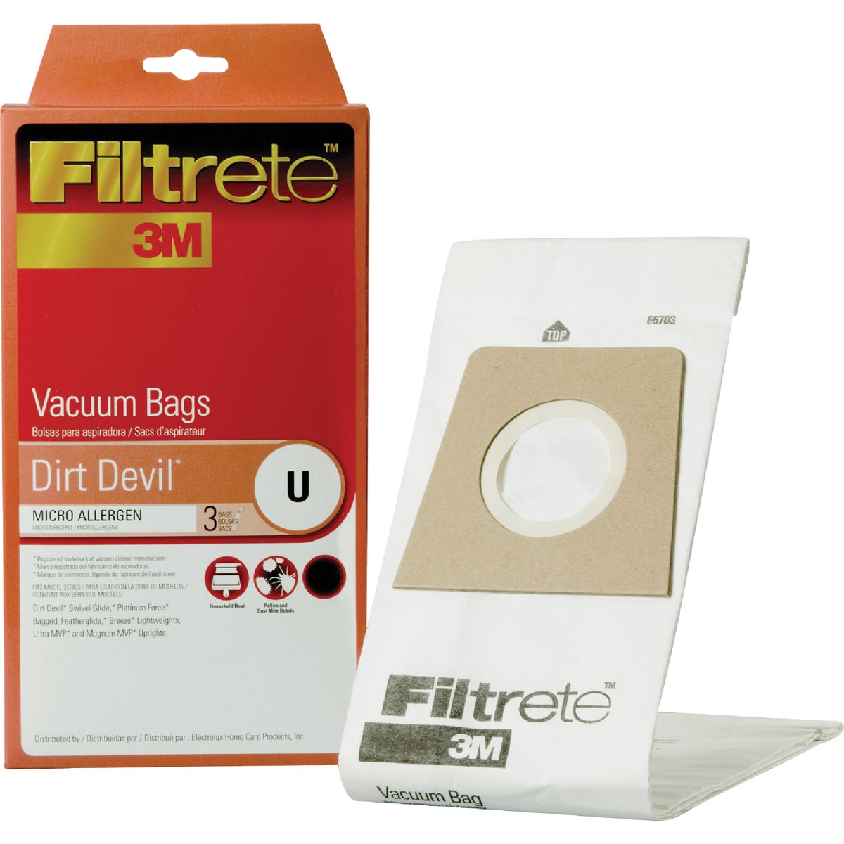 DIRT DEVIL U VACUUM BAG - 65703A-6 by Electrolux Home Care