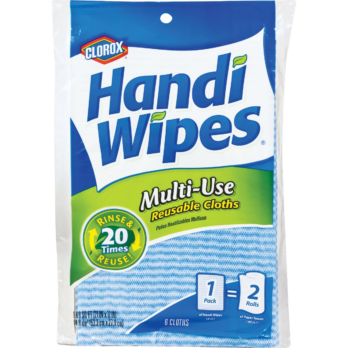 6 COUNT HANDI WIPES - 03100 by Clorox/home Cleaning