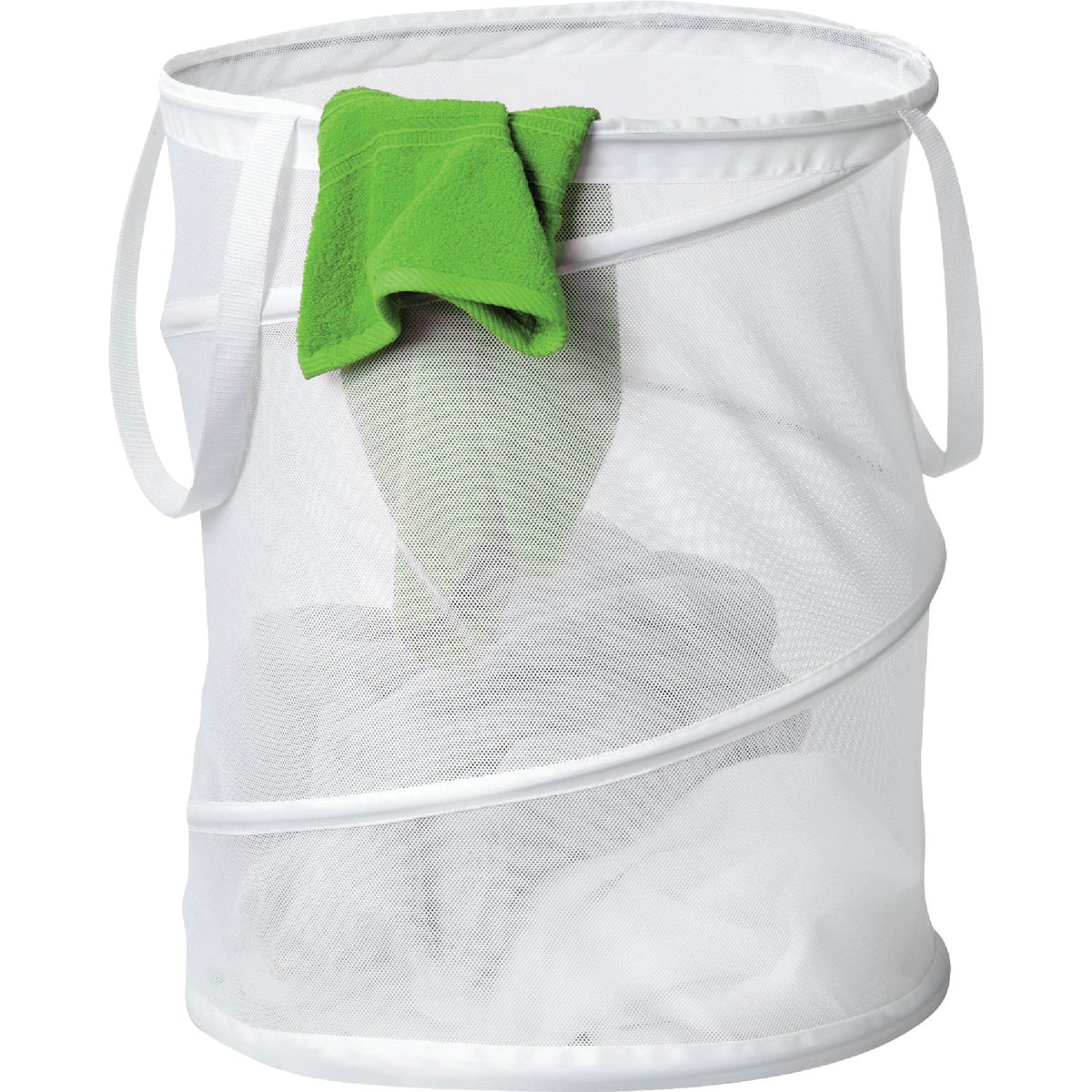 MED WHT MESH HAMPER - HMP-01262 by Honey Can Do