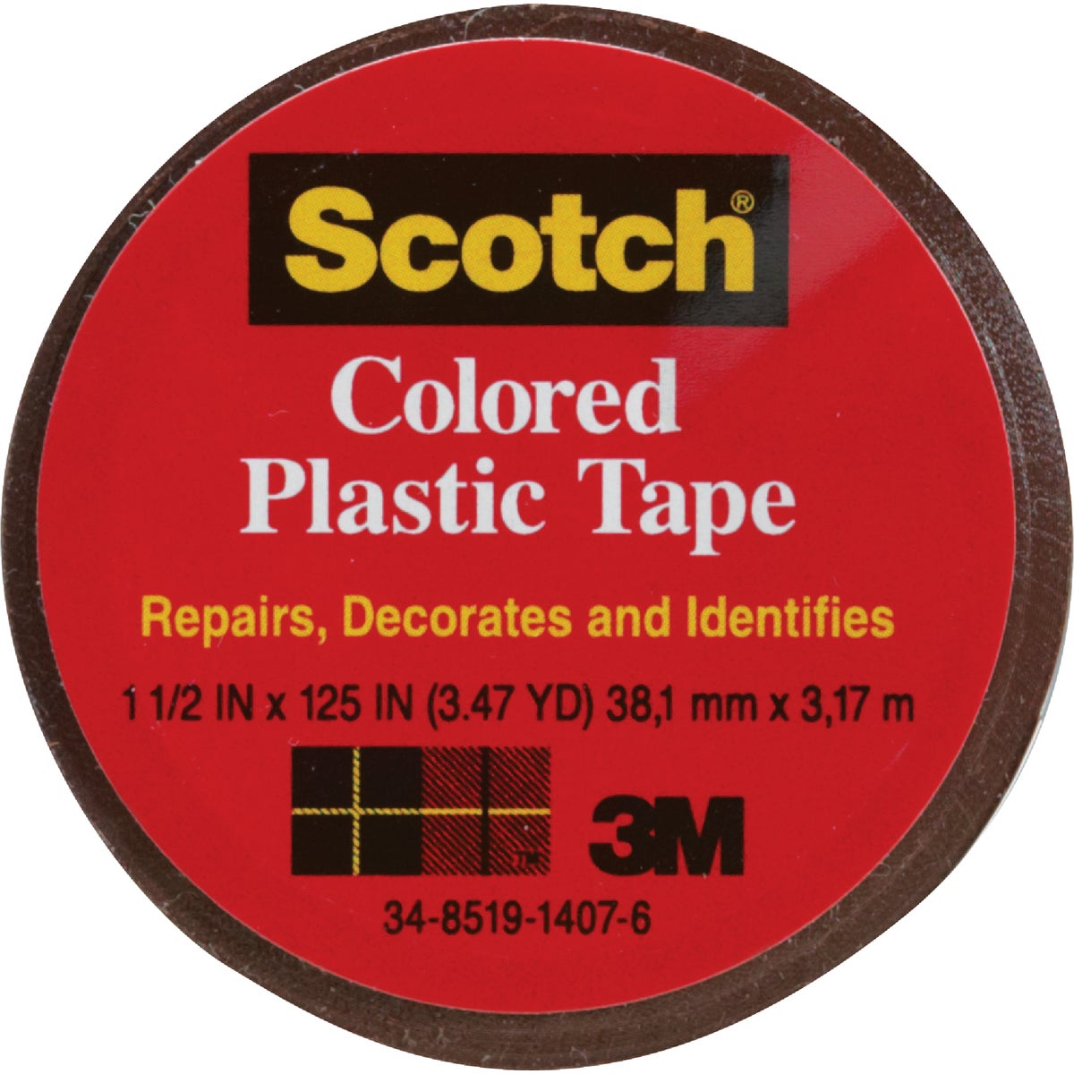 SCOTCH 1-1/2"BRN PL TAPE - 191 by 3m Co