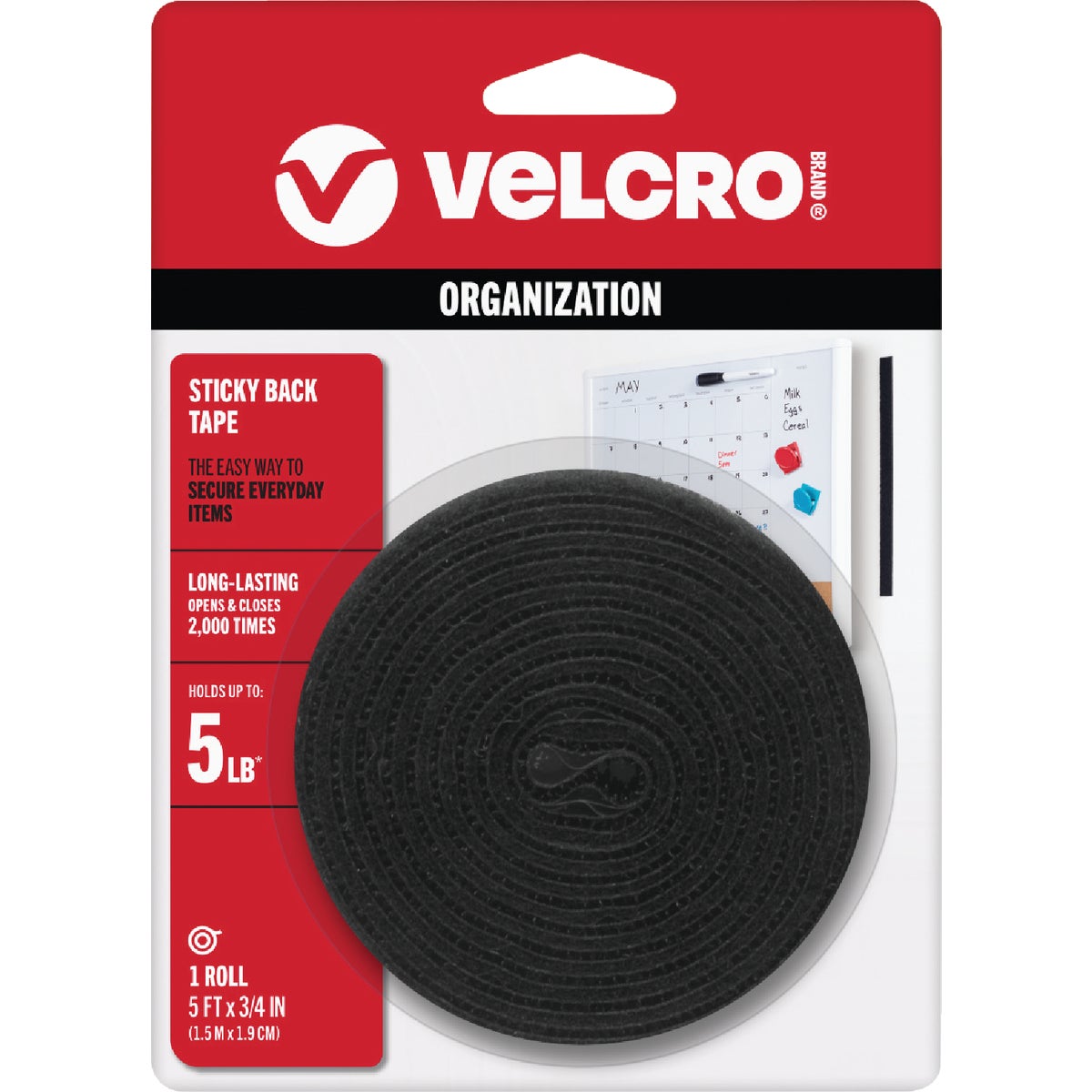 5' BLK ADHESIVE FASTENER - 90086 by Velcro Usa
