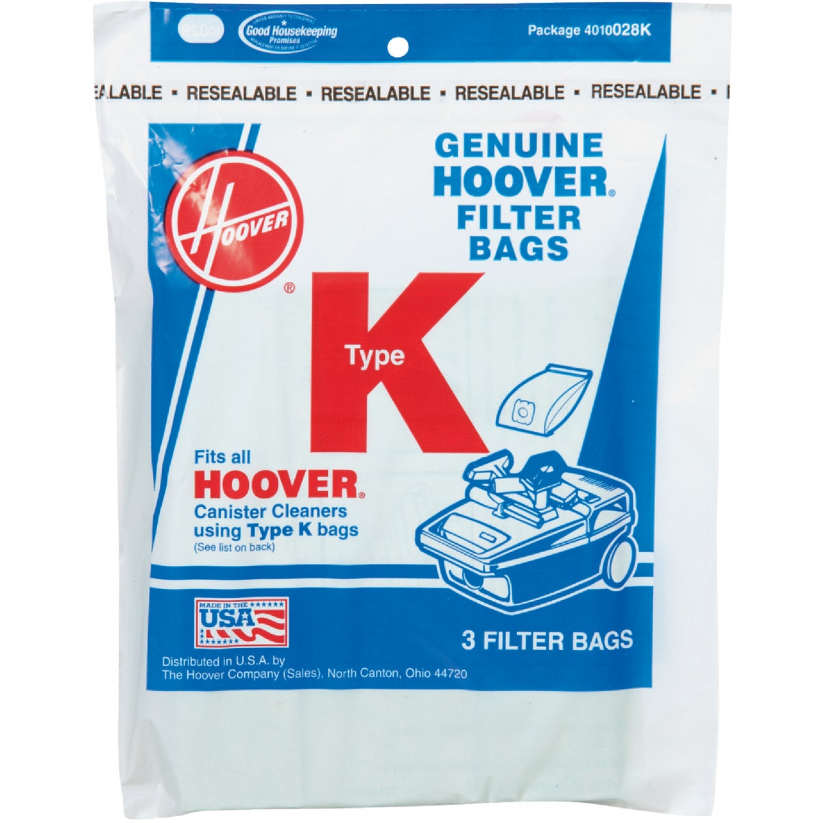 TYPE K VAC CLEANER BAG - 4010028K by Hoover Co