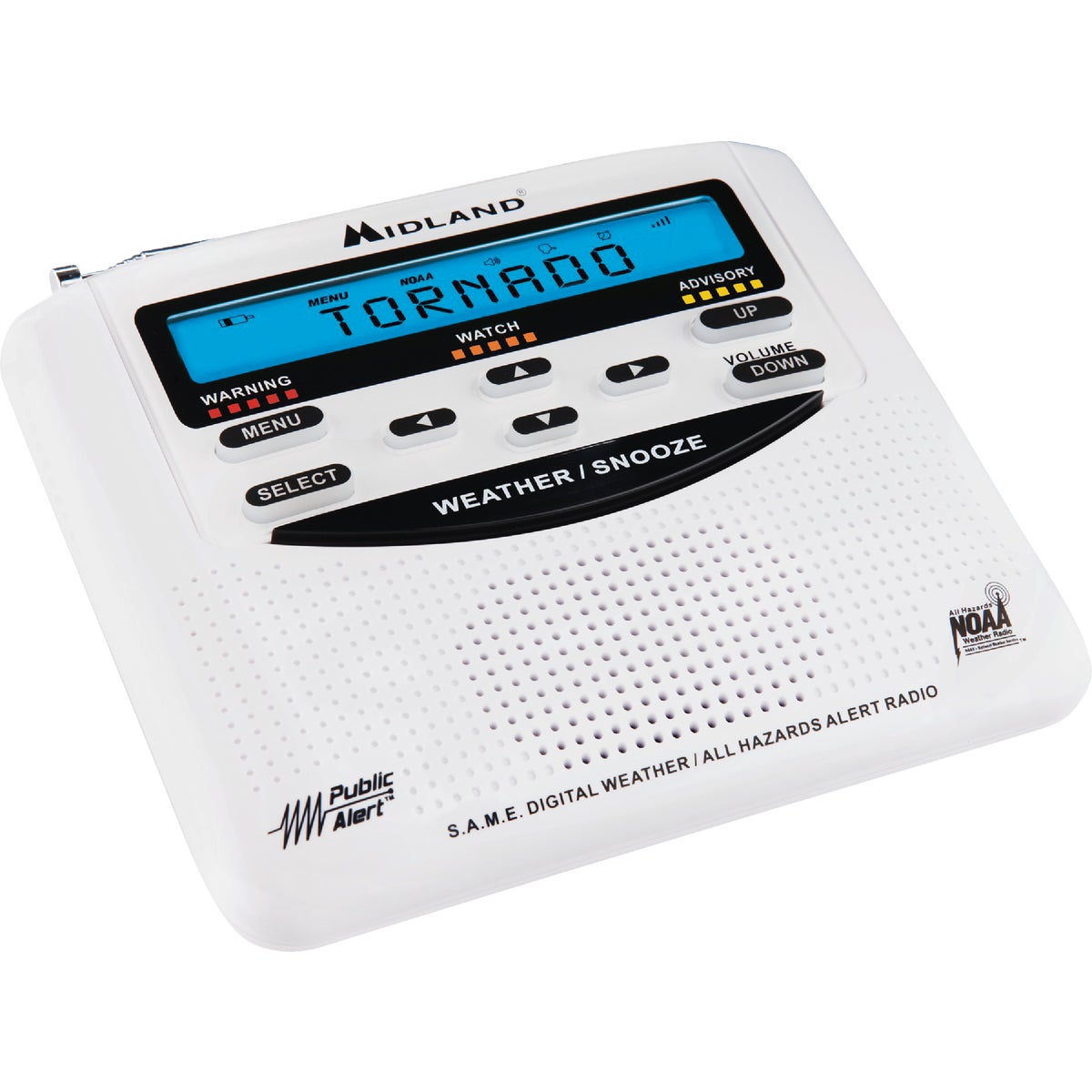 CLOCK AND WEATHER RADIO - WR-120B by Midland Radio Corp